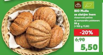 Kaufland Bio mušle se zlatým lnem nabídka