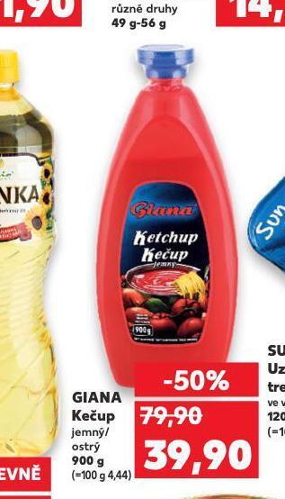 Kaufland Giana kečup nabídka