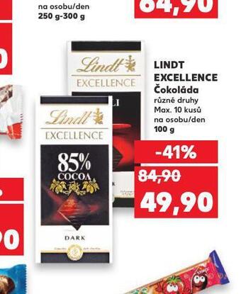 Kaufland Lindt excellence čokoláda nabídka