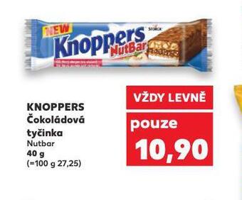 Kaufland Knoppers čokoládová tyčinka nabídka