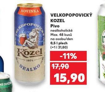 Kaufland Pivo velkopopovický kozel nealko nabídka