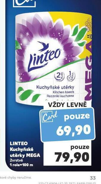 Kaufland Linteo kuchyňské utěrky nabídka