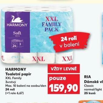 Kaufland Harmony toaletní papír nabídka