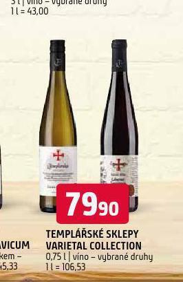 Terno Templářské sklepy varietal collection nabídka