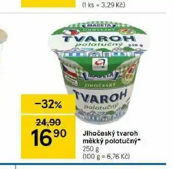 Tesco Jihočeský tvaroh měkký polotučný nabídka