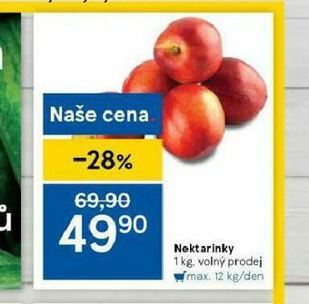Tesco Nektarinky nabídka