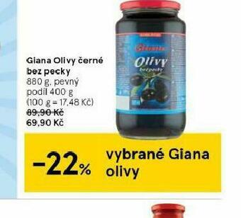 Tesco Giana olivy černé bez pecky nabídka