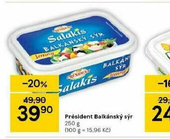 Tesco Président balkánský sýr nabídka