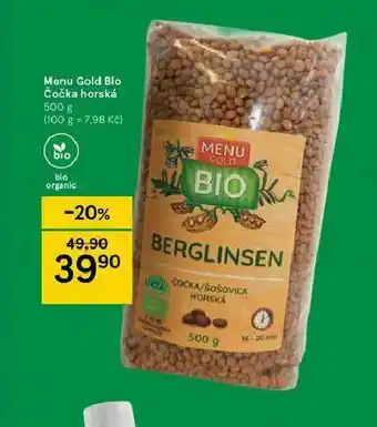 Tesco Menu gold bio čočka horská nabídka