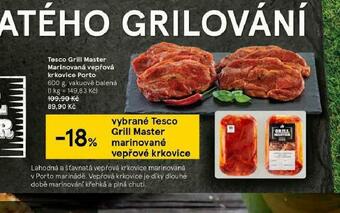 Tesco Tesco grill master marinovaná vepřová krkovice porto nabídka