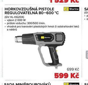 Horkovzdušná pistole regulovatelná 80-600 °c