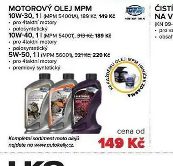 Auto Kelly Motorový olej 10w-40 nabídka