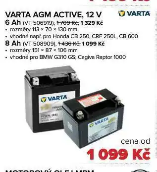 Auto Kelly Varta agm active 6 ah nabídka