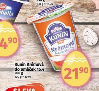 Coop Kunín krémová do omáček 15% nabídka