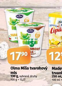 Coop Olma míša tvarohový mls nabídka