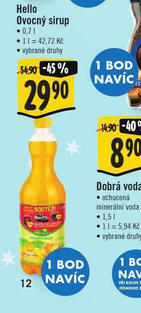 Jip Hello ovocný sirup nabídka