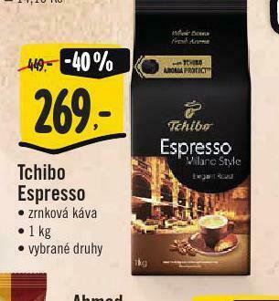 Jip Tchibo espresso zrnková káva nabídka
