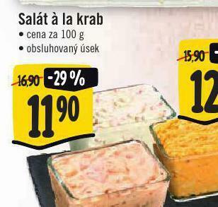 Jip Salát á la krab nabídka