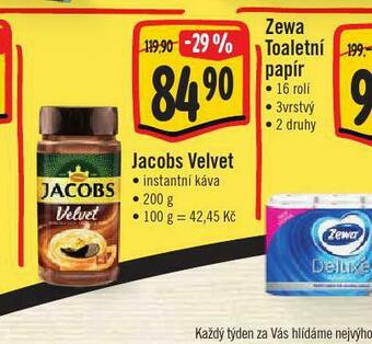 Jip Jacobs velvet instantní káva nabídka