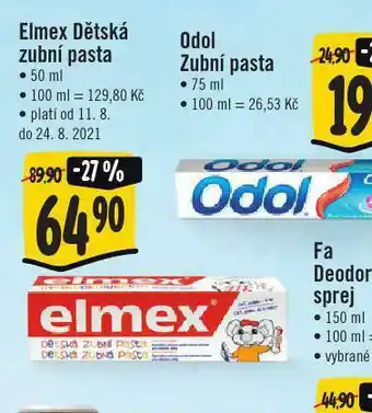 Jip Eůlmex dětská zubní pasta nabídka