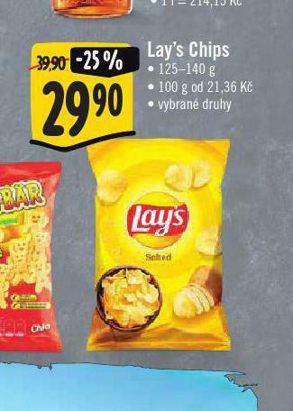 Jip Lay´s chips nabídka