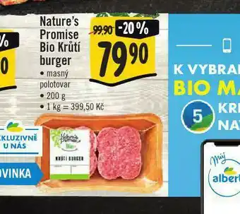 Jip Bio krůtí burger nabídka
