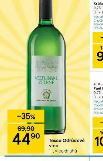 Tesco Tesco oddrůdové víno nabídka