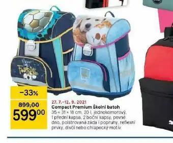 Tesco Compact premium školní batoh nabídka