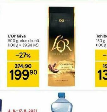 Tesco L´or káva nabídka