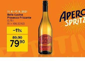Tesco Bella cucina prosecco frizzante nabídka