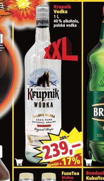 Norma Krupnik vodka nabídka