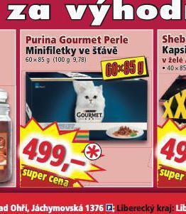 Norma Purina gourmet perle minifiletky ve šťávě nabídka