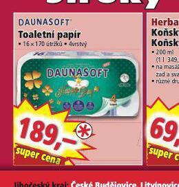 Norma Daunasoft toaletní papír nabídka