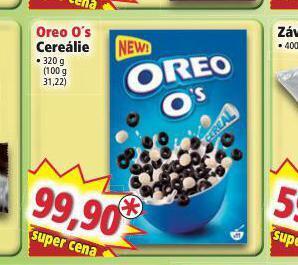 Norma Oreo o´s cereálie nabídka