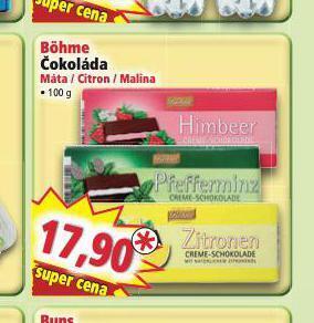 Norma Böhme čokoláda nabídka