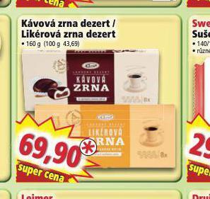 Norma Kávová zrna dezert nabídka