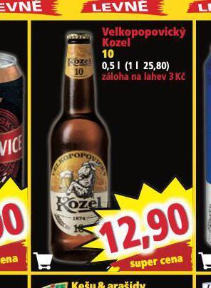 Norma Pivo velkopopovický kozel 10 nabídka