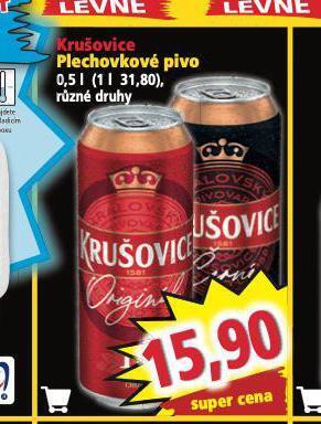 Norma Krušovice plechovkové pivo nabídka