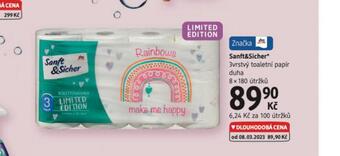 dm drogerie Sanft&sicher toaletní papír nabídka