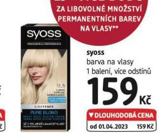dm drogerie Syoss barva na vlasy nabídka
