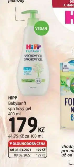 dm drogerie Hipp babysanft sprchový gel nabídka