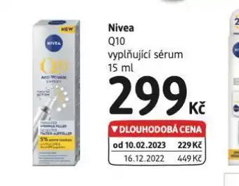 dm drogerie Nivea q10 vyplňující sérum nabídka