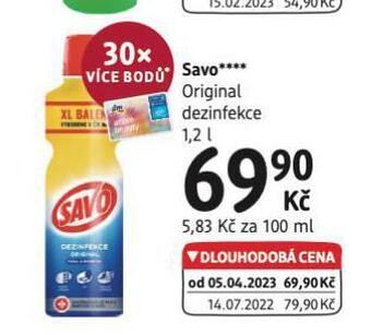 dm drogerie Savo original dezinfekce nabídka