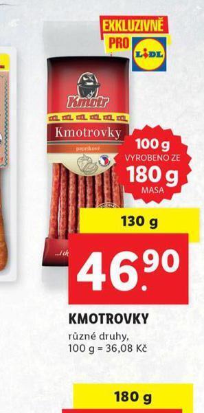 Lidl Kmotrovky nabídka