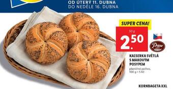 Lidl Kaiserka světlá s makovým posypem nabídka