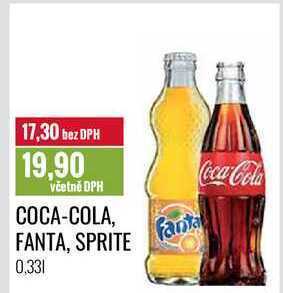 Ratio Coca-cola, fanta, sprite, 0,33 l nabídka