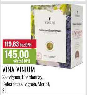 Ratio Vína vinium, 3 l nabídka