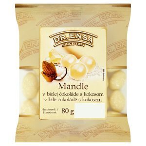 Ratio Dr. ensa mandle v bílé čokoládě s kokosem 80g nabídka