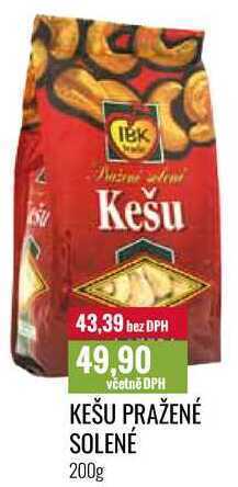 Ratio Kešu pražené solené, 200g nabídka