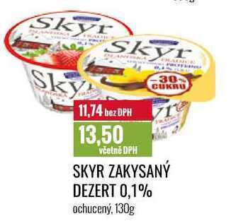Ratio Skyr zakysaný dezert 0,1% ochucený, 130g nabídka
